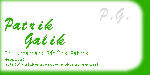 patrik galik business card